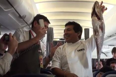 VIDEO: Lanzan Mistura 2012 preparando ceviche  30 mil pies de altura