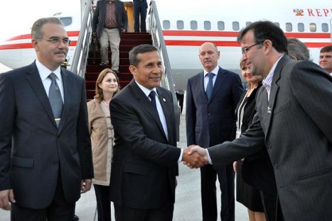Presidente Humala llegó a Rusia para participar en Cumbre APEC