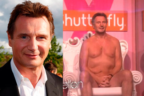 Liam Neeson se desnudó en pleno Show