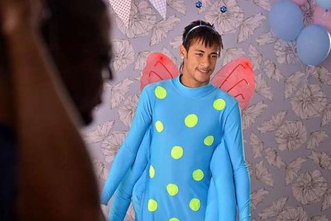 FOTOS: Neymar se disfraza de tortuga ninja, vaca y hasta de mariposa para campaña