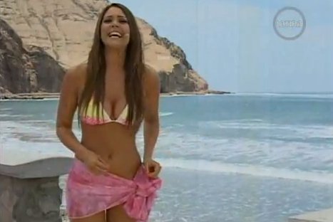 Karen Schwartz deslumbró con sensual bikini en la Herradura - VIDEO