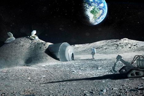 Crean modelo de base lunar con impresion 3D