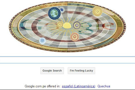 Doodle en honor a los 540 años de Nicolás Copérnico