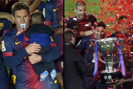 Lionel Messi celebró título del Barcelona con su hijo Thiago – FOTOS