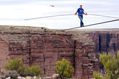 Equilibristas estadounidense logró cruzar cañón del río Colorado – FOTOS