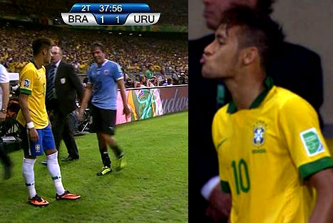 Copa Confederaciones 2013. Mira el beso de Neymar a su rival - Video