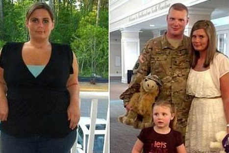 Mujer perdió 48 kilos para sorprender a su esposo
