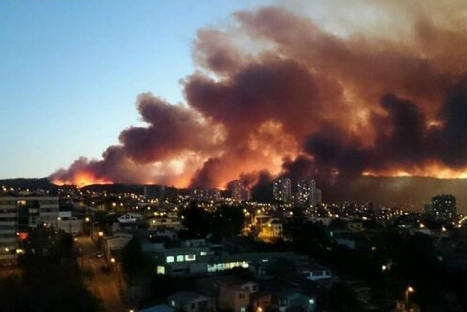 Infernal incendio atacó Valparaíso en Chile