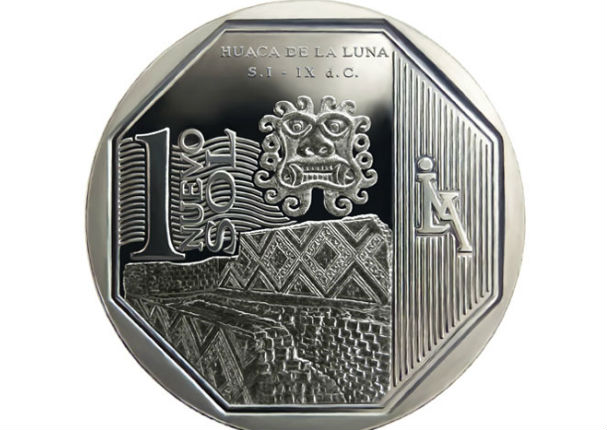 Nueva moneda de un sol con la imagen de la Huaca de la Luna