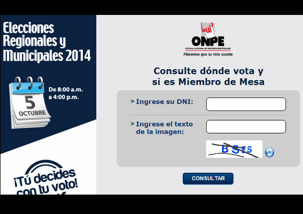 Elecciones 2014: Conoce tu lugar de votación y si eres miembro de mesa