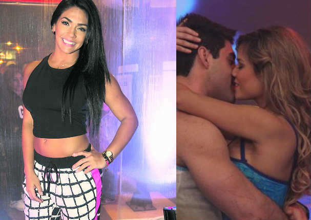 Ex de Vania Bludau besa a su actual pareja frente a la modelo (VIDEO)