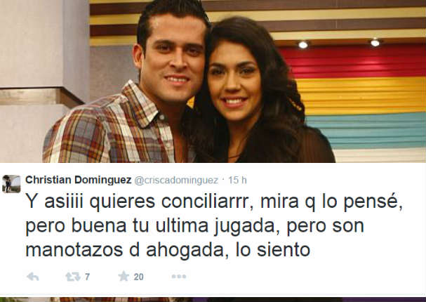 Vania Bludau y Christian Domínguez se confrontan por redes sociales (VIDEO)