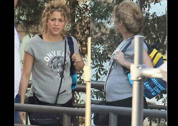 Shakira luce su embarazo en el primer día de escuela de Milan (FOTOS)