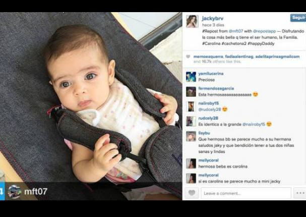 La actriz Jacky Bracamontes mostró foto de su bebé en redes sociales (FOTO)