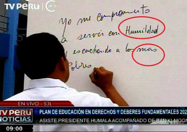 Critican a Ollanta Humala por errores ortográficos (FOTOS)