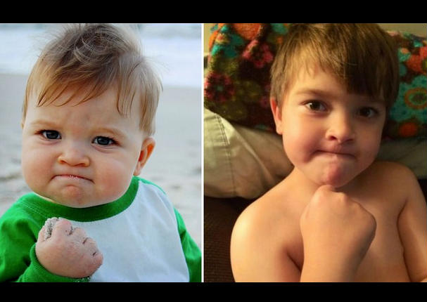 Descubre cómo luce actualmente el bebé que se convirtió en 'meme' en Internet (FOTOS)
