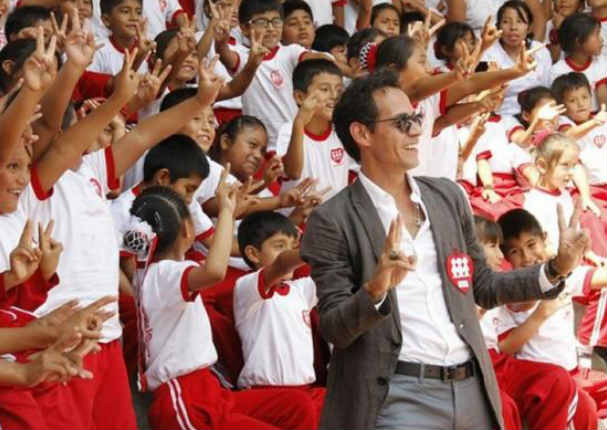 Marc Anthony llegó a Lima para apoyar un proyecto educativo