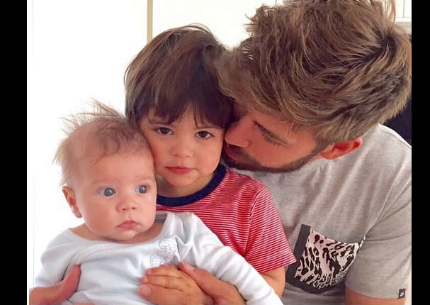 Gerard Piqué comparte tierna foto al lado de sus hijos Milan y Sasha