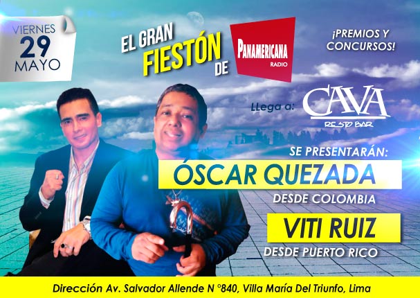 Oscar Quezada y Viti Ruiz en el Gran Fiestón de Radio Panamericana