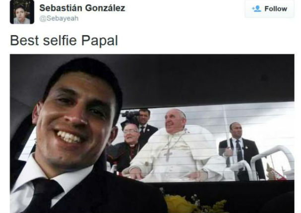 Mira el curioso selfie tomado por un chofer del papa Francisco