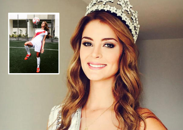 La Miss Peru Universo muestra dotes para el fútbol (VIDEO)