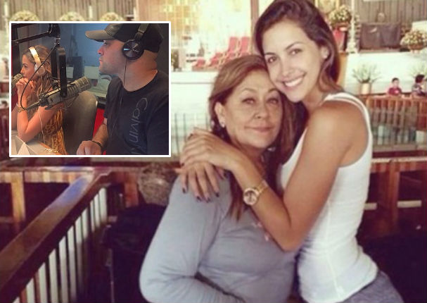 Madre de Milett Figueroa 'cuadró' al locutor que le recordó video íntimo a la modelo (VIDEO)