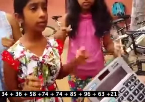 Estas niñas indias resuelven problemas más rápido que una calculadora (VIDEO)