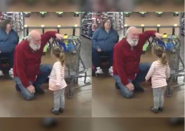 Facebook: Hombre fue confundido con Papá Noel por una niña y esta fue su reacción