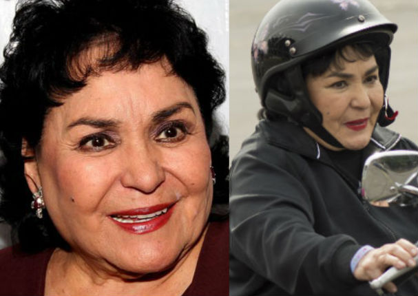 Carmen Salinas sorprende al conducir motocicleta