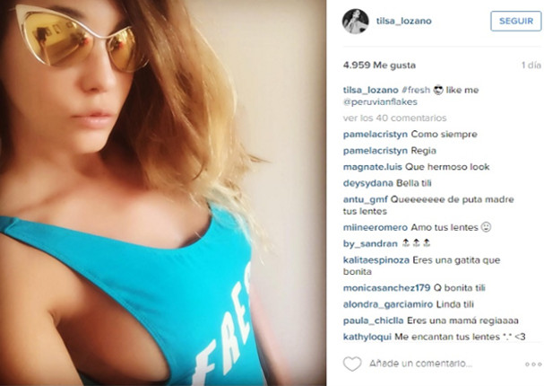 Tilsa Lozano enloquece Instagram con sugerente foto de su busto