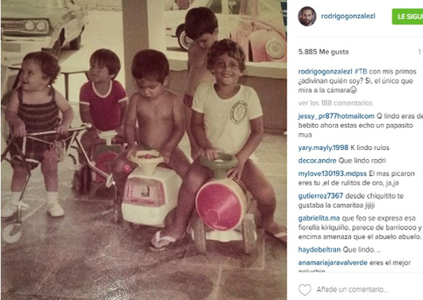 Instagram: Rodrigo González sorprende con sugerente foto de su niñez