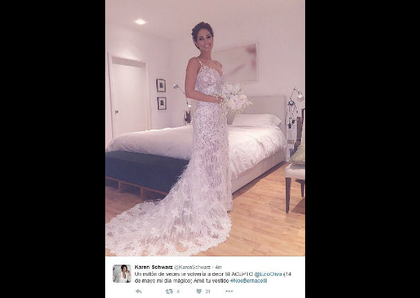 Karen Schwarz y Ezio Oliva: Peluchín se burló de su boda de la peor forma en Twitter (FOTO)