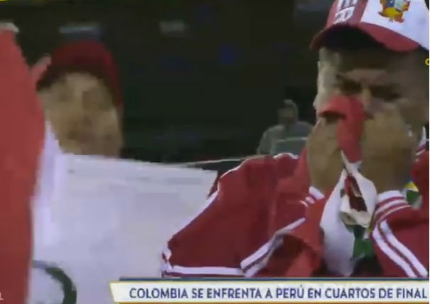 Copa América: Hincha peruano lloró en el estadio por clasificación peruana (VIDEO)
