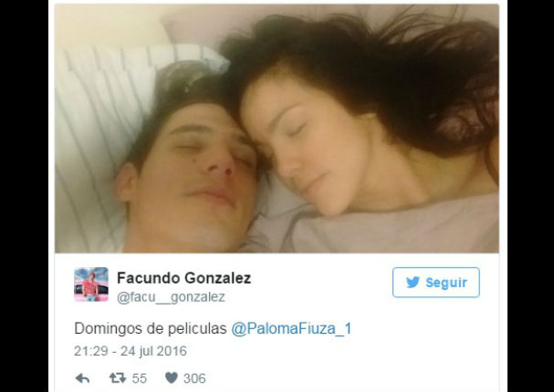 Paloma Fiuza y Facundo González comparte tierna foto en la cama