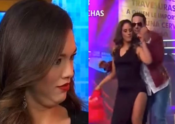 Los Reyes del Playback: Jazmín Pinedo enfureció al ver imitación de Gino Assereto