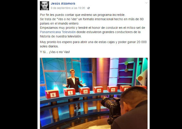 Jesús Alzamora conducirá este programa en Panamericana Televisión