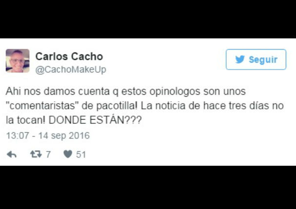 Carlos Cacho lanza duro calificativo a los conductores de 'Espectáculos'