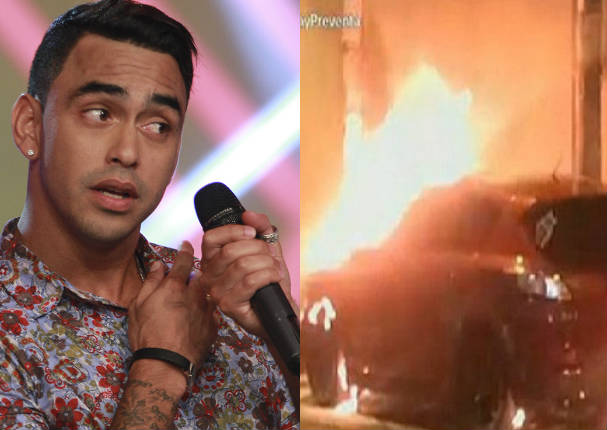 Diego Chávarri reaccionó de la peor manera cuando su auto se incendiaba