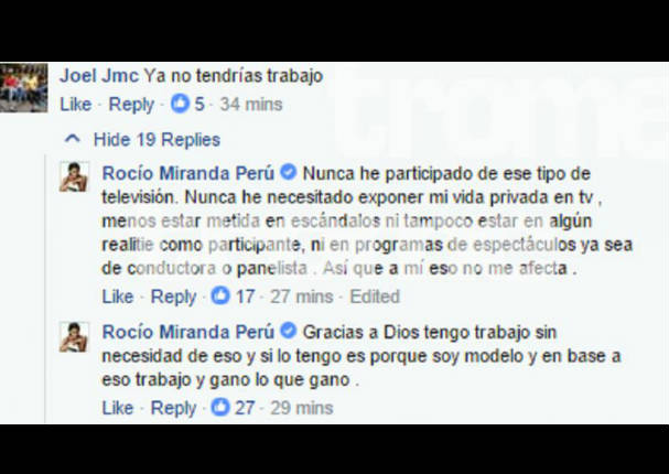 Rocío Miranda: Le dijeron actriz porno y pasó lo peor