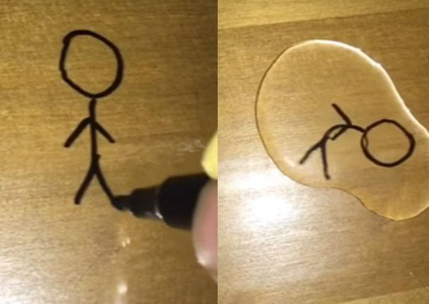 YouTube: Mira cómo baila este dibujo al echarle agua