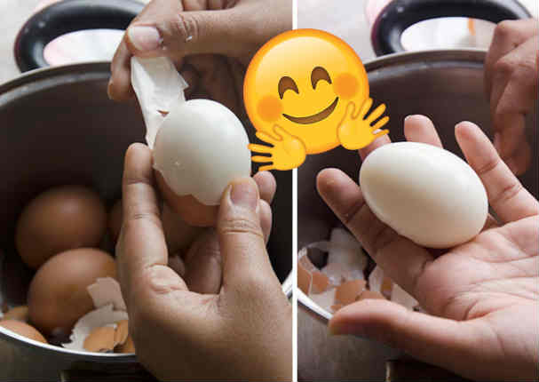 Pela los huevos fácilmente con este truco