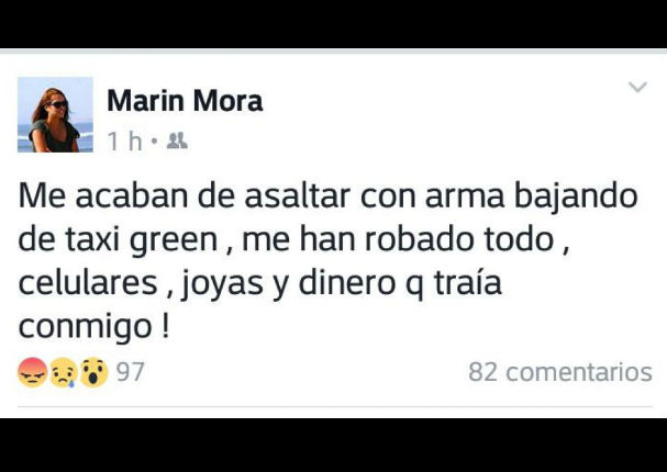 ¡Asuuu! Marina Mora hace terrible denuncia en Facebook