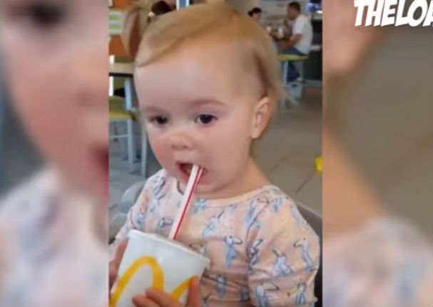 YouTube: Pequeña bebe gaseosa por primera vez y esta fue su reacción