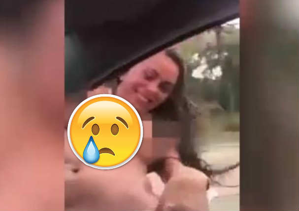 Viral: Hace topless en vivo mientras maneja y sucede lo peor
