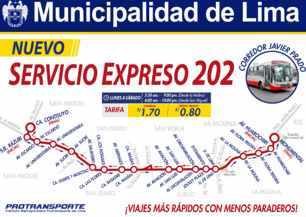 Corredor Rojo: Conoce la ruta del nuevo 'Expreso 202'