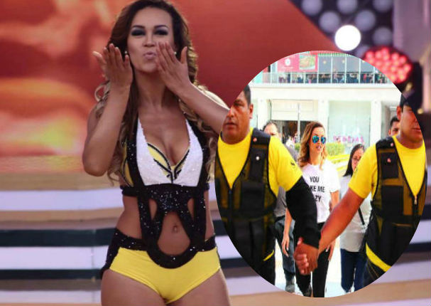 Angie Arizaga respondió a las críticas sobre su aparición con guardaespaldas (VIDEO)