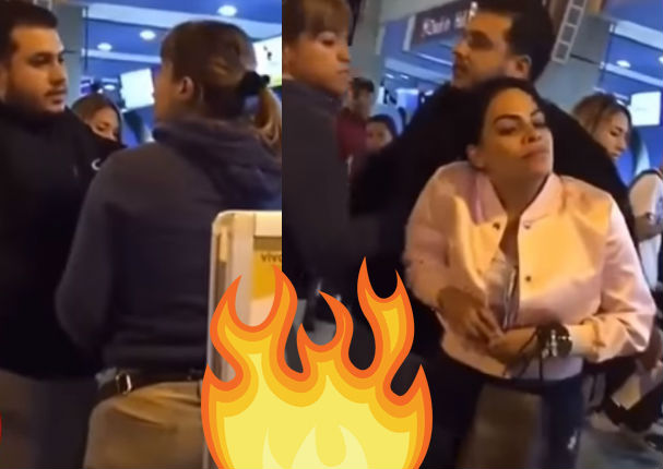 Youtube Viral: Mujer encuentra a su esposo con amante y se arma pelea en aeropuerto (VIDEO)