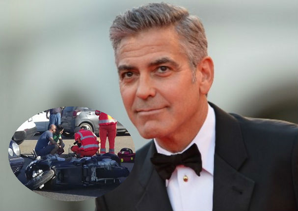 George Clooney: Actor sufre lesiones tras accidente en motocicleta (VIDEO)