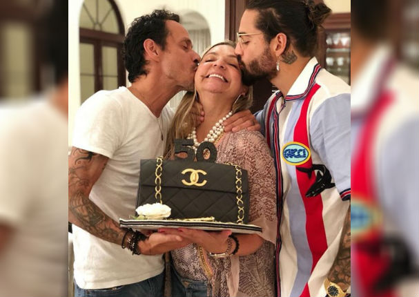 Marc Anthony sorprende a la mamá de Maluma por su cumpleaños (VIDEO)