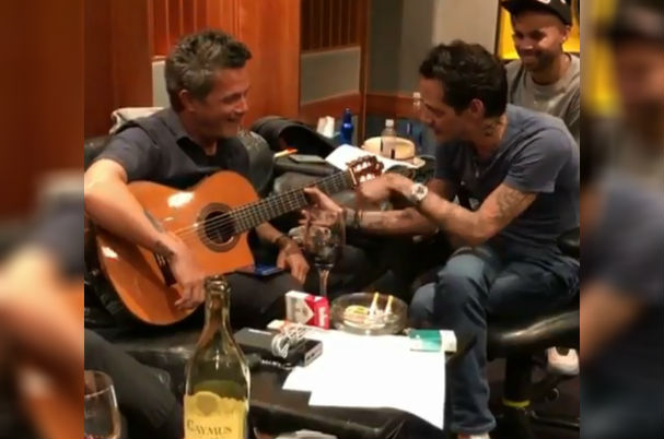 ¿Marc Anthony y Alejandro Sanz planean nuevo tema? (VIDEO)
